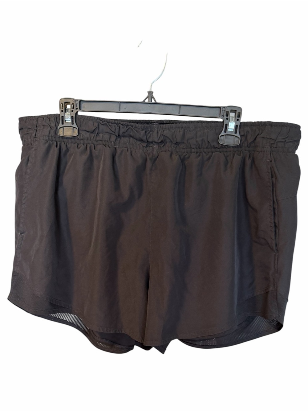 Athletic Works Women's Black Running Shorts with Mesh Trim